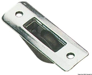 Bozzello inox incasso 1 puleggia 22x3 - 55.241.04 Osculati Bozzelli, strozzascotte