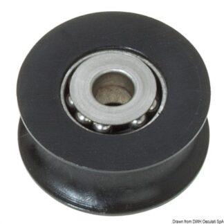 Puleggia in delrin su sfere inox mm 44 Ø 14 - 55.244.05 Osculati Bozzelli, strozzascotte