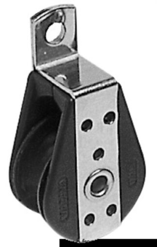 Bozzello inox 1 puleggia piano 22x6 - 55.250.04 Osculati Bozzelli, strozzascotte