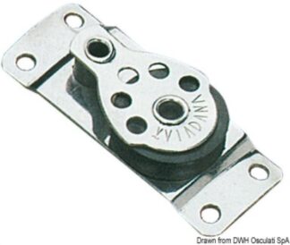 Bozzello inox 1 puleggia piatto 25x6 - 55.516.75 Osculati Bozzelli, strozzascotte