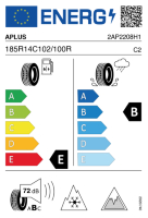 Pneumatici Furgone o Autocarro Invernali A-PLUS A869 185 R14 102/100R - immagine 2