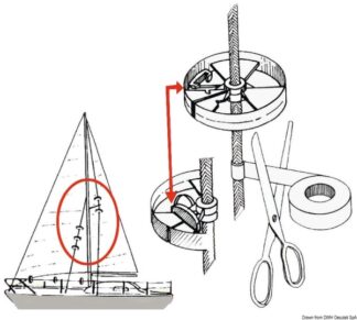 Coppia rotelle protezione Sailguard - 57.373.40 Osculati Maniglie winch, avvolgifiocco