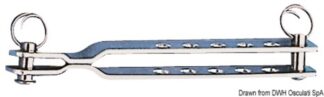 Landa doppia 120x6 mm - 58.506.30 Osculati Lande, stecche vela