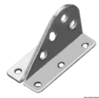 Attacco inox strallo 60x34x38 mm - 58.604.00 Osculati Lande, stecche vela