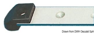 Rotaia lega leggera 22x3 mm 2 m - 61.510.92 Osculati Rotaie, carrelli, rinvii