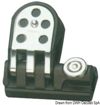 Passascotte con bozzello per rotaia 25/26 mm - 61.592.01 Osculati Rotaie, carrelli, rinvii