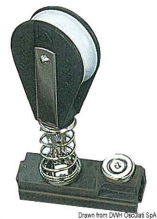 Carrello con bozzello a molla 25/26 mm - 61.594.01 Osculati Rotaie, carrelli, rinvii
