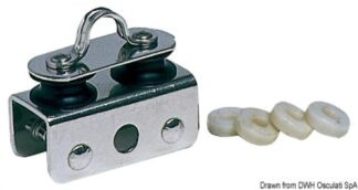 Carrello per barra di scotta - 62.139.10 Osculati Rotaie, carrelli, falchette