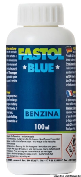 Fastol Blue benzina 100 ml - 65.051.01 Osculati Isolanti, detergenti, vernici