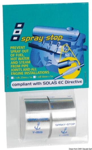 Nastro Spray Stop 25 mm - 65.118.20 Osculati Isolanti, detergenti, vernici