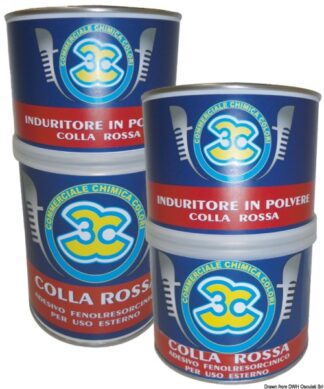 Colla marina rossa 500g - 65.225.11 Osculati Isolanti, detergenti, vernici