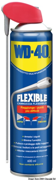 Lubrificante multiuso WD-40 Flexible 600ml - 65.280.13 Osculati Isolanti, detergenti, vernici