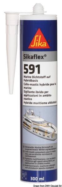 Sigillante a polimeri Sikaflex 591 grigio 300 ml - 65.288.03 Osculati Isolanti, detergenti, vernici