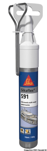Sigillante a polimeri Sikaflex 591 nero 70 ml - 65.288.39 Osculati Isolanti, detergenti, vernici