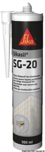 Adesivo siliconico SIKASIL SG-20 300 ml - 65.289.60 Osculati Isolanti, detergenti, vernici