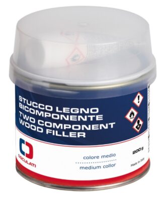 Stucco legno bicomponente chiaro 150 ml L4110 L4109 L4108 + BPO - 65.520.12 Osculati Isolanti, detergenti, vernici