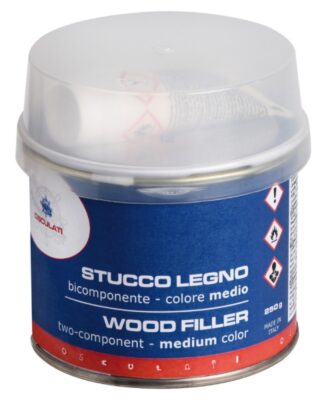 Stucco legno bicomponente medio 150 ml L4110 L4109 L4109 + BPO - 65.520.13 Osculati Isolanti, detergenti, vernici