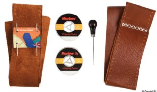 Kit Pelle Marrone per ruota timone - 65.527.01 Osculati Occhioli, bottoni, coltelli