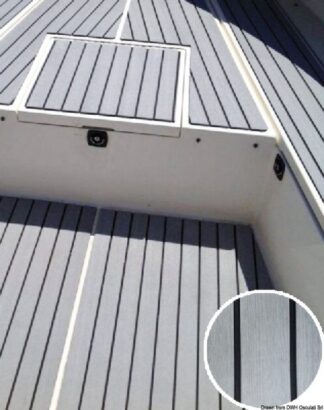 Rivestimento Teak EVA color grigio 2400x1200x6 mm - 65.909.02 Osculati Isolanti, detergenti, vernici
