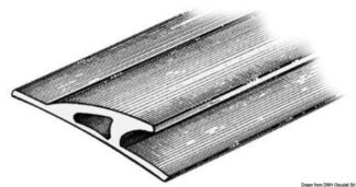 Profilo paracolpi 3x90x23 mm grigio scuro RAL 7012 - 66.022.03 Osculati Profili per gommoni