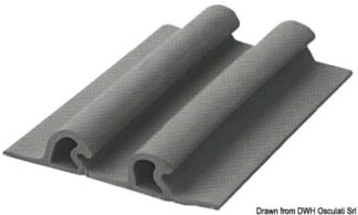 Profilo doppio 115x21,4 mm grigio - 66.023.02 Osculati Profili per gommoni
