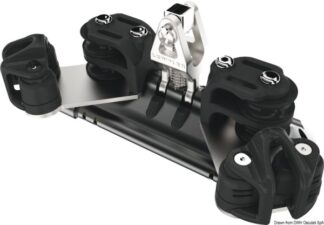 Carrello randa 2 supporto verticale pulegge doppie con strozzatore - 68.725.02 Osculati Attrezzatura LEWMAR