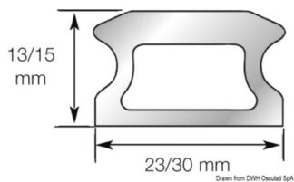 Rotaia forata 2 3026 mm - 68.743.02 Osculati Attrezzatura LEWMAR