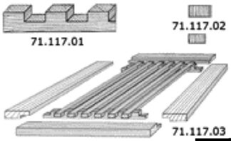 Pernetti legno fissaggio - 71.607.05 Osculati Teak