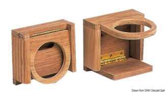 Porta bicchiere parete teak - 71.305.10 Osculati Teak