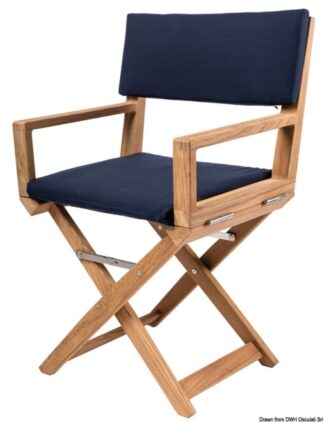 Sedia pieghevole ARC in Teak blue navy - 71.320.03 Osculati Teak