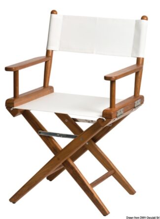 Sedia teak pieghevole rivestimento bianco - 71.323.21 Osculati Teak