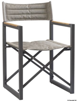 Sedia pieghevole alluminio teak ARC The Square grigia - 71.325.04 Osculati Teak