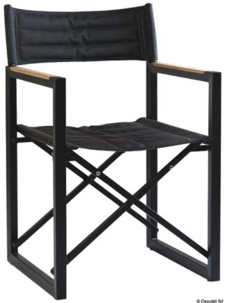 Sedia pieghevole alluminio teak ARC The Square antracite - 71.325.05 Osculati Teak
