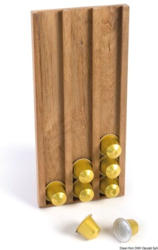 Portacapsule caffè ARC 14x31x1,6 cm - 71.602.18 Osculati Teak
