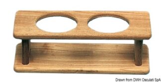 Porta 2 bottiglie teak - 71.602.20 Osculati Teak