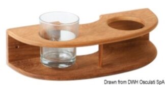 Portabicchiere teak a parete 2 posti - 71.602.40 Osculati Teak