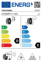 Pneumatici Auto Invernali YOKOHAMA G075 275/65 R17 115Q - immagine 2