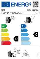 Pneumatici Furgone o Autocarro GITI GAR820 235/75 R17.5 132/130M - immagine 2