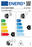 Pneumatici Auto Invernali STARPERF STR-HP 175/70 R14 84 T - immagine 2