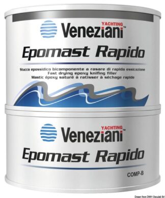 Stucco bicomp. Epomast Rapido bianco 0,50 l - 65.018.02 Osculati Isolanti, detergenti, vernici