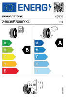 Pneumatici Auto Estivi BRIDGEST TURA-6 245/35 R20 98 Y HL - immagine 2