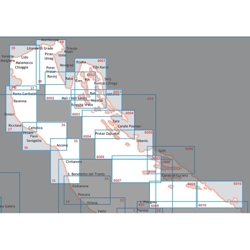 Carte Nautiche e Portolani DA PUNTA TAGLIAMENTO A PULA ISTITUTO IDROGRAFICO (acq.min. unità)