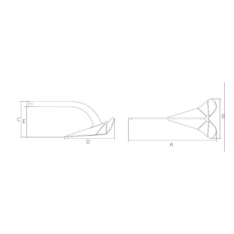 Ancore in Acciaio zincato ANCORA KOBRA 2 KG.20 Plastimo (acq.min. unità) - immagine 2