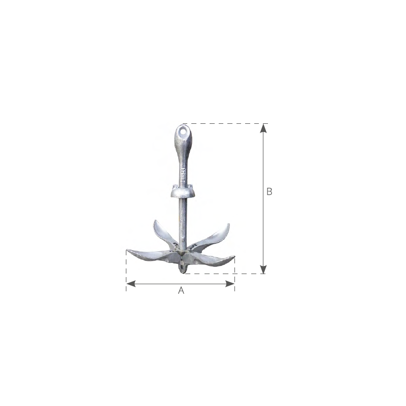 Ancore in Acciaio inox ANCORA OMBRELLO INOX KG.0,70 (acq.min. unità) - immagine 2