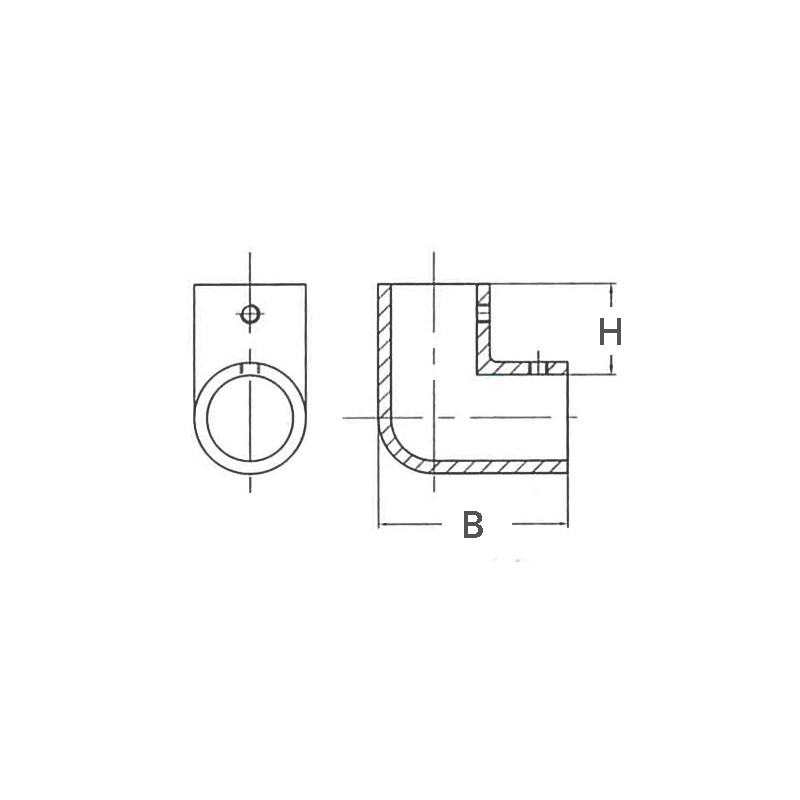 Raccordi in Acciaio Microfuso ANGOLARE INOX 90° Ø MM.22 (acq.min. unità) - immagine 2