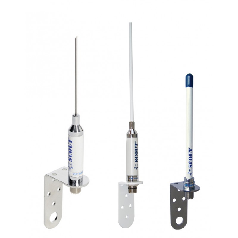 Antenne VHF, CB, GPS ANT. INOX VHF TESTA ALBERO CM.100 Scout Telecomunicazioni (acq.min. unità)
