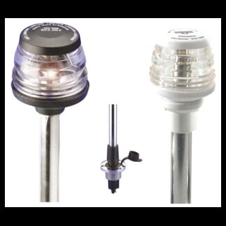 Asta con Fanale LUCE ESTRAIBILE A 360°-BASE TONDA (acq.min. unità)