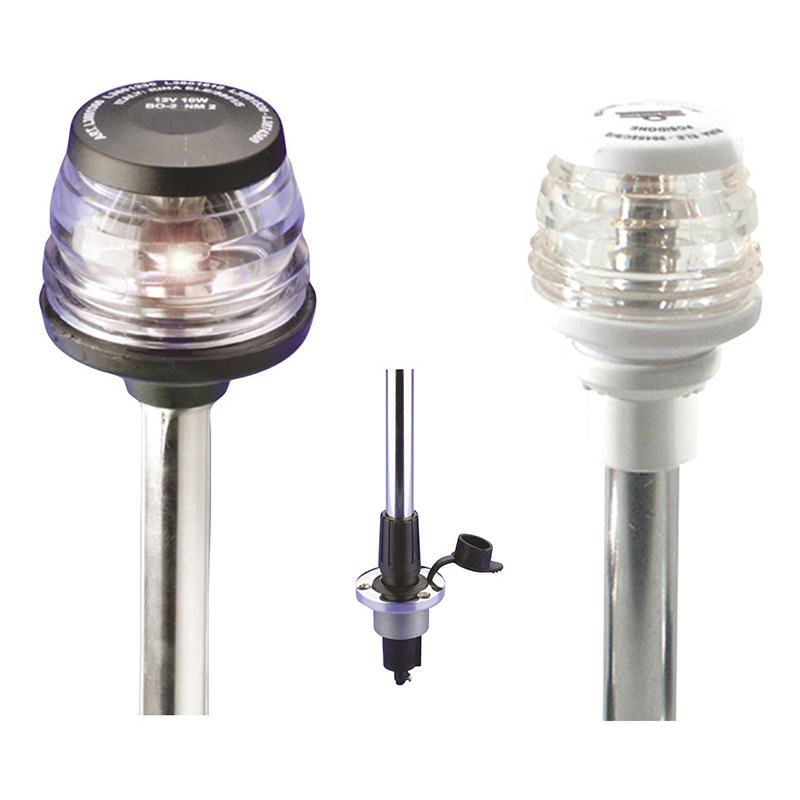 Asta con Fanale LUCE ESTRAIBILE A 360°-BASE TONDA (acq.min. unità)