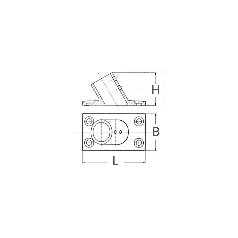Raccordi in Acciaio Microfuso BASE RETT. INOX 60° Ø MM.22 (acq.min. unità) - immagine 2