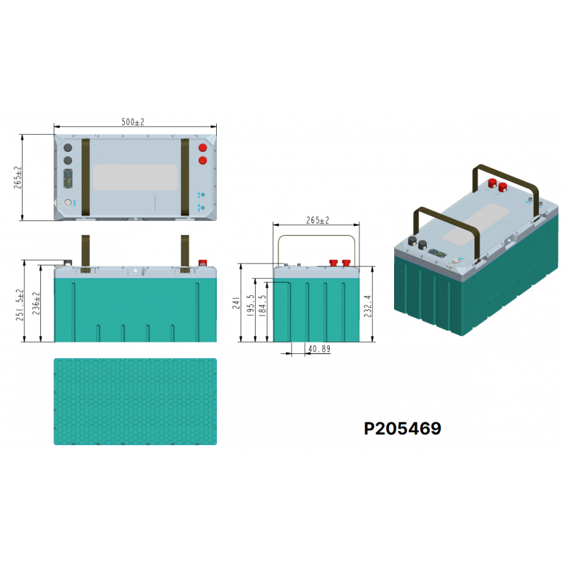 Batterie, Morsetti BATTERIA LITIO 12V - 100AH Crosseven (acq.min. unità) - immagine 3